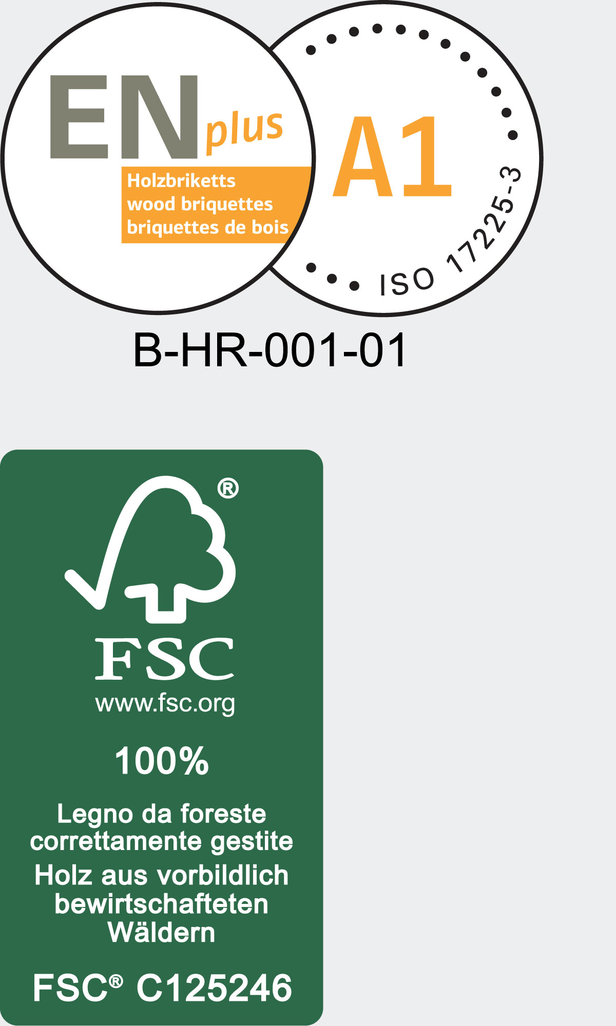 FSC and ENplusA1 Certificates